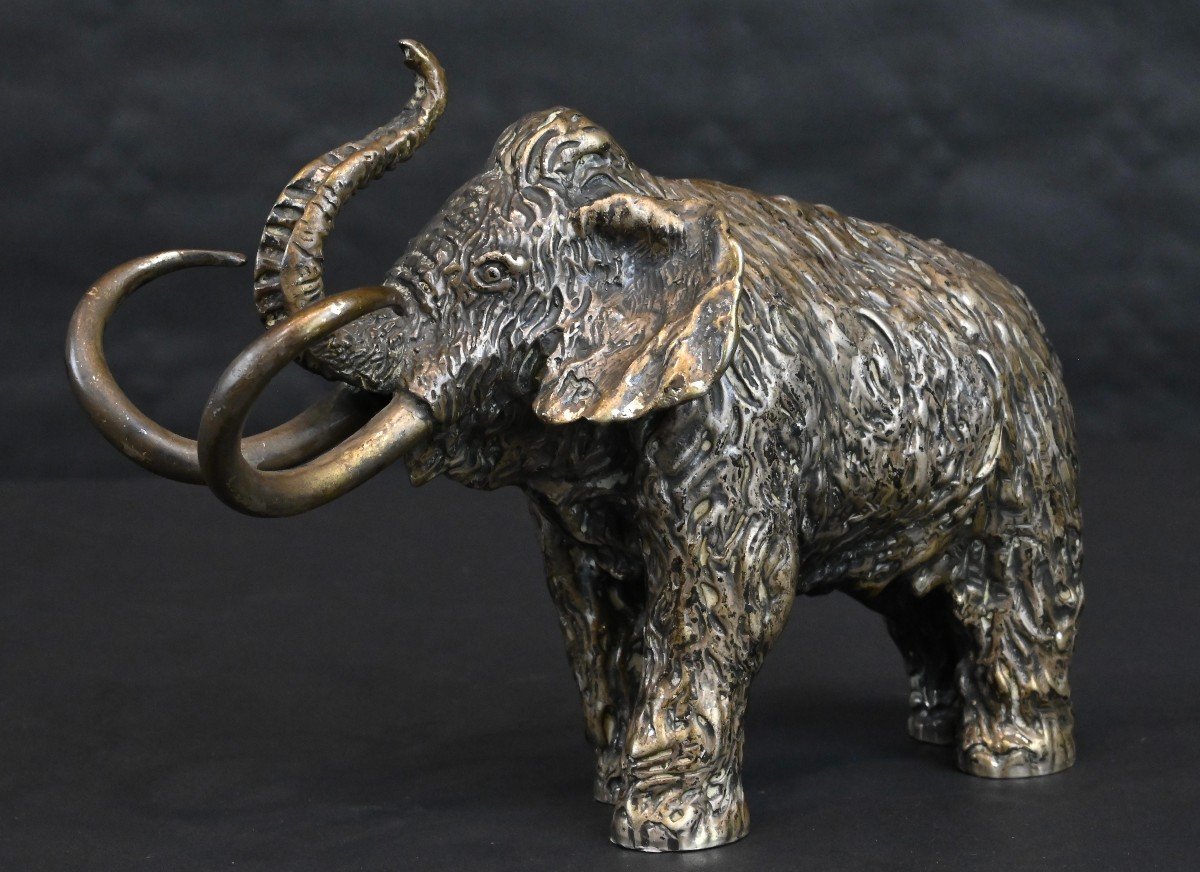 Eléphant En Argent 800 - Italie 20ème Siècle-photo-3